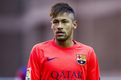Neymar Barcelona 2014 2015 TREBLE Away Soccer Jersey BNWT M SKU# 618738-672
