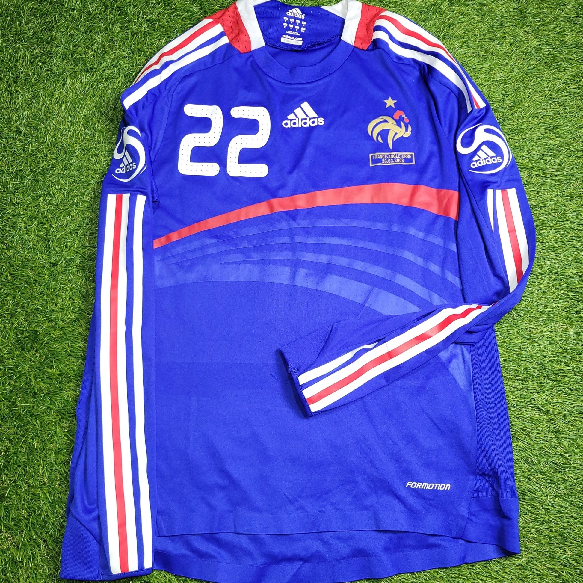Ribery France 2008 Player Issue Long Sleeve Soccer Jersey Shirt M SKU# 646339 Adidas
