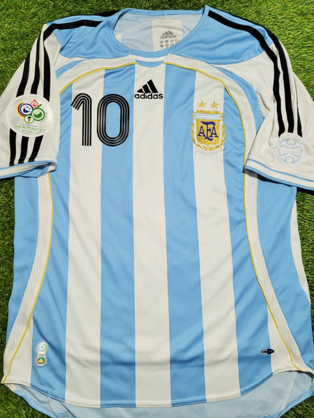 Riquelme Argentina 2006 WORLD CUP Soccer Jersey M SKU# 838643 TES001 Adidas