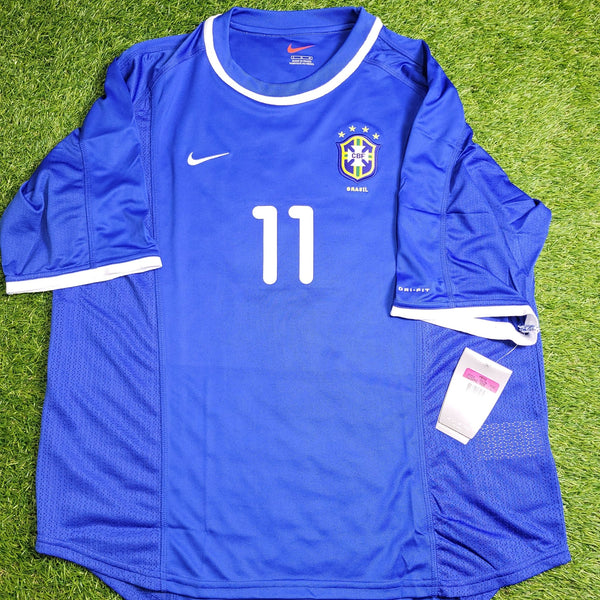 Romario Brazil 2000 Away Soccer Jersey Shirt BNWT L Nike