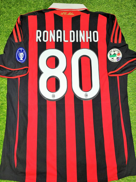 Ronaldinho AC Milan 2009 2010 MALDINI FAREWELL MATCH Soccer Jersey Shirt L SKU# E84210 Adidas