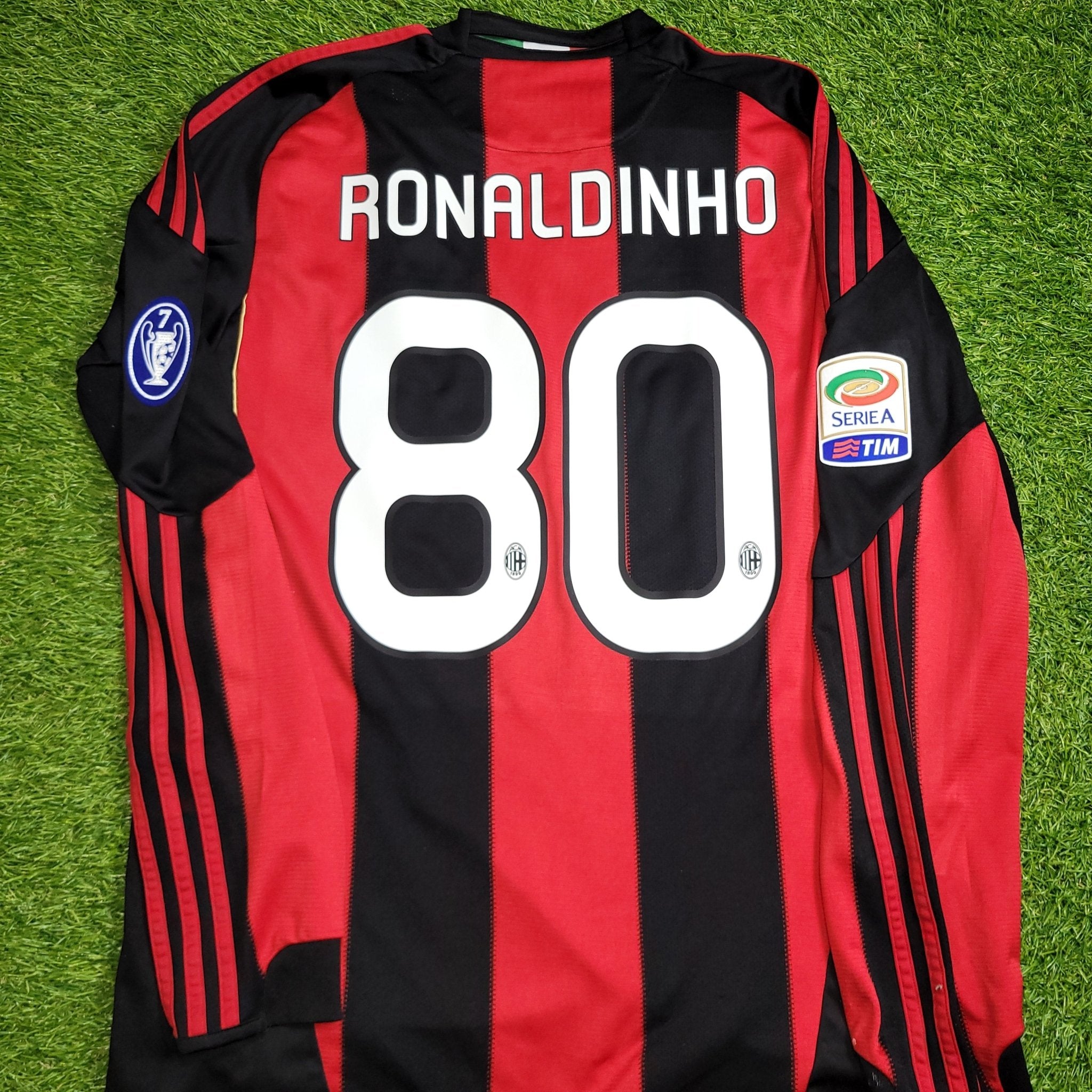 Ronaldinho AC Milan 2010 2011 Home Long Sleeve Soccer Jersey