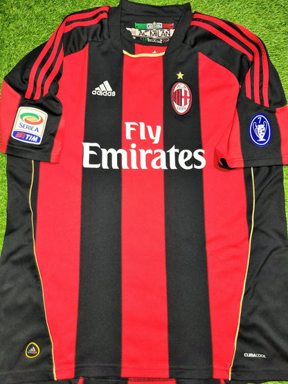 Ronaldinho AC Milan 2010 2011 Home Soccer Jersey Shirt XL SKU# P96288 Adidas