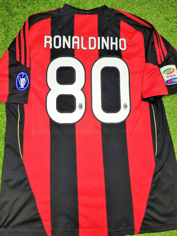 Ronaldinho AC Milan 2010 2011 Home Soccer Jersey Shirt XL SKU# P96288 Adidas