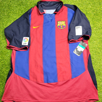 Ronaldinho Barcelona 2003 2004 DEBUT SEASON Home Soccer Jersey BNWT XL SKU# 112586 Nike
