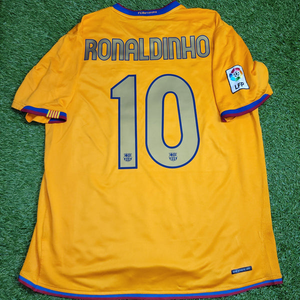Ronaldinho Barcelona 2006 2007 Away Soccer Jersey Trikot Shirt L SKU# 146982 foreversoccerjerseys