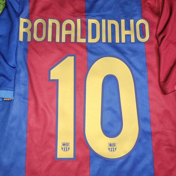 Ronaldinho Barcelona 2006 2007 Home Soccer Jersey Shirt M SKU# F6AOM 146980 Nike