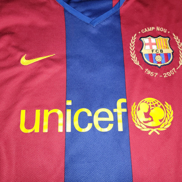 Ronaldinho Barcelona Anniversary 2007 2008 Soccer Jersey Shirt L SKU# 237741 - 655 Nike