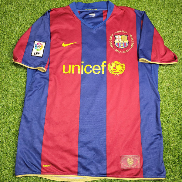 Ronaldinho Barcelona Anniversary 2007 2008 Soccer Jersey Shirt L SKU# 237741 - 655 Nike