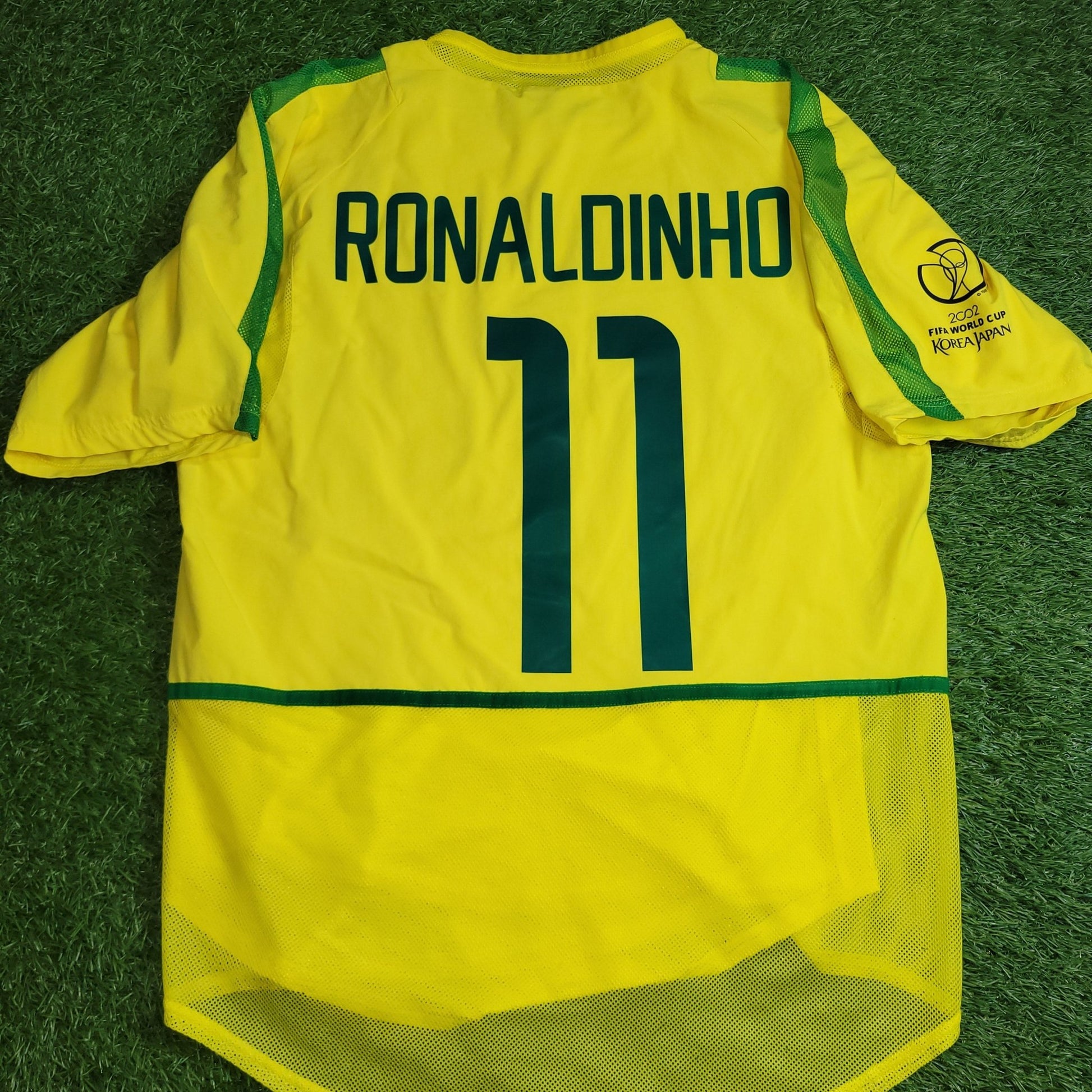 Ronaldinho Brazil 2002 WORLD CUP PLAYER ISSUE Soccer Home Jersey Shirt M SKU 182264 Nike