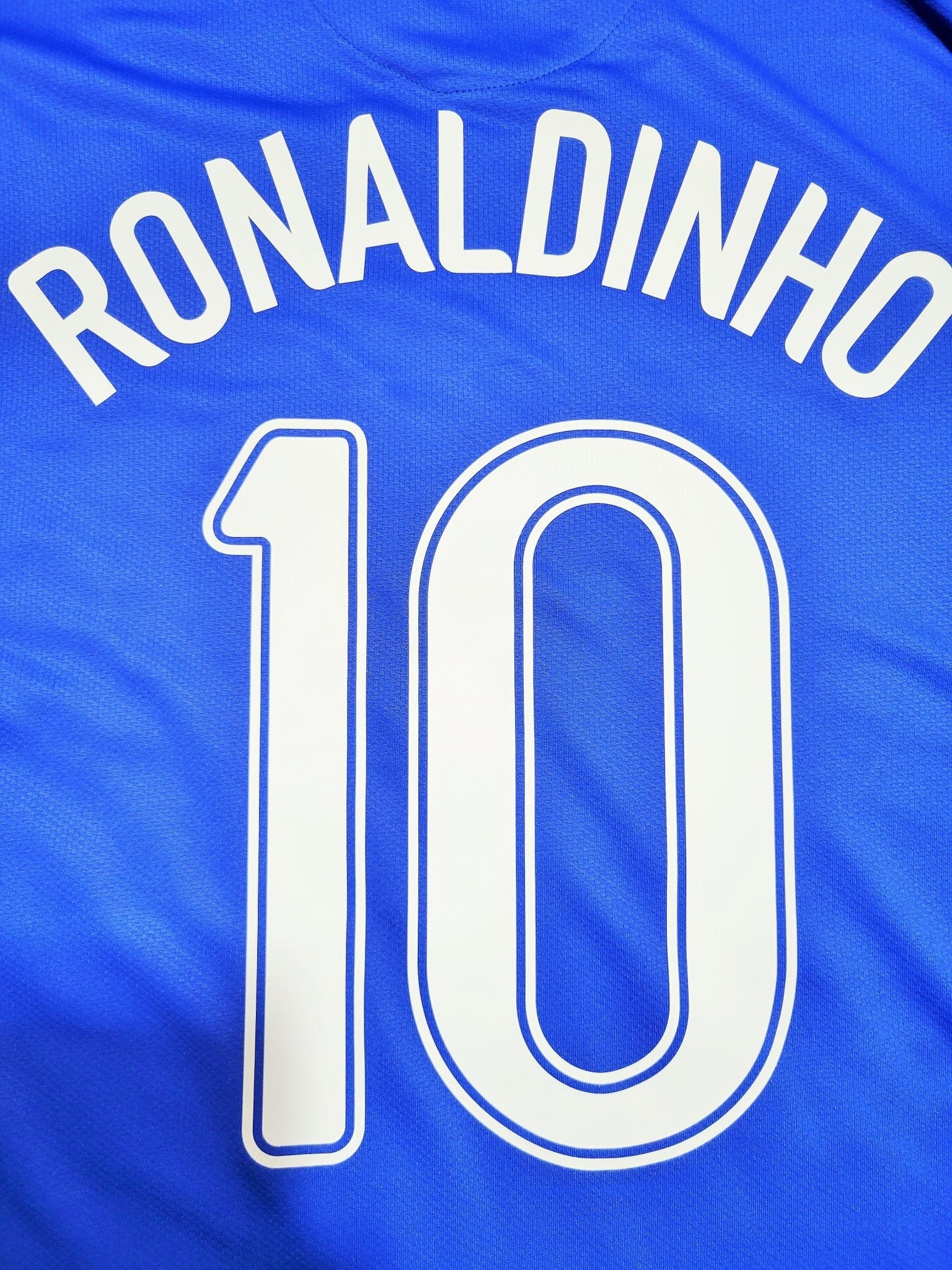 Ronaldinho Brazil 2006 WORLD CUP Away Soccer Jersey Shirt M SKU# S6DHA 103890 Nike
