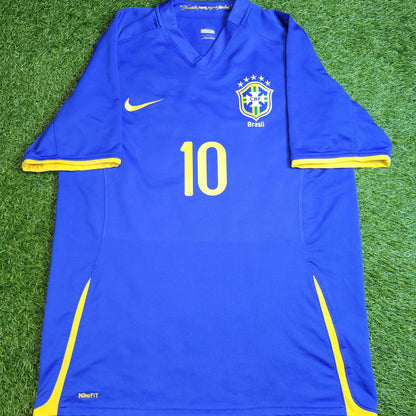 Ronaldinho Brazil 2008 Away Soccer Jersey Shirt M SKU 258950 - 493 Nike