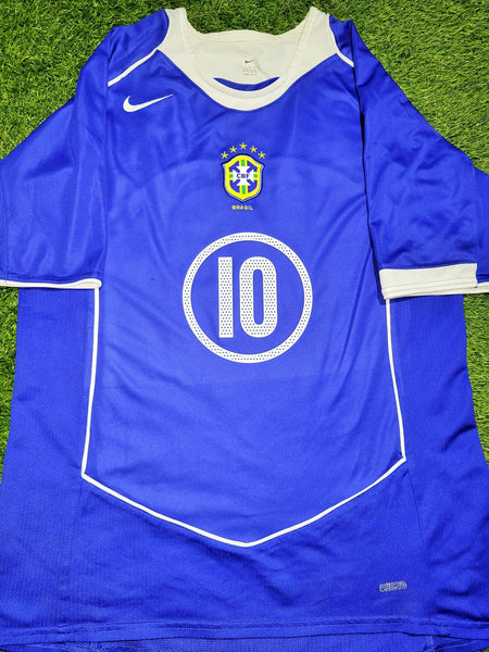 Ronaldinho Nike Brazil 2004 Away Soccer Jersey Shirt L Nike