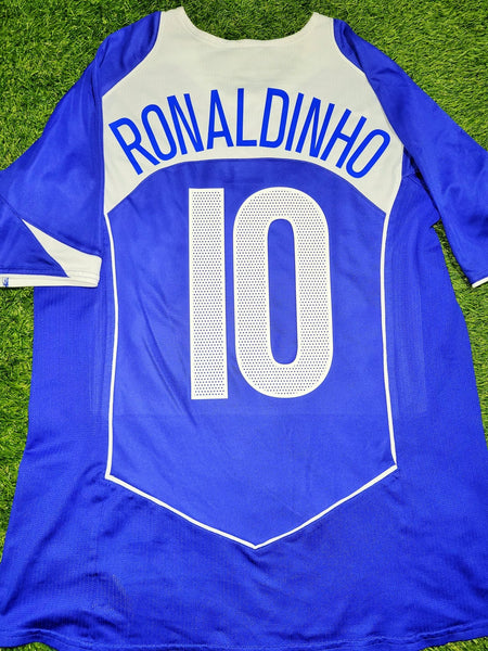 Ronaldinho Nike Brazil 2004 Away Soccer Jersey Shirt L Nike