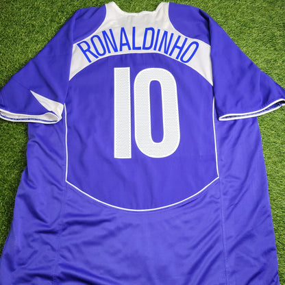 Ronaldinho Nike Brazil 2004 Away Soccer Jersey Shirt XL Nike