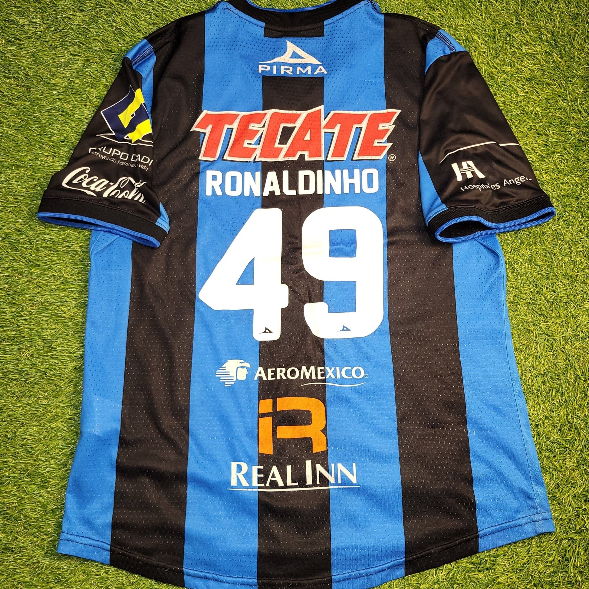 Ronaldinho Queretaro Pirma PLAYER ISSUE 2014 2015 Home Soccer Jersey Shirt L PIRMA