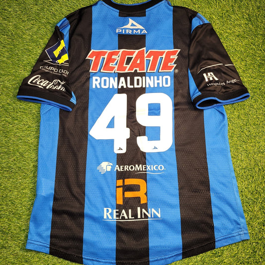 Ronaldinho Queretaro Pirma PLAYER ISSUE 2014 2015 Home Soccer Jersey Shirt L PIRMA
