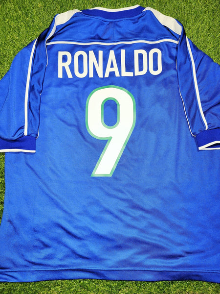 Ronaldo Brazil 1998 WORLD CUP Away Soccer Jersey Shirt XL Nike