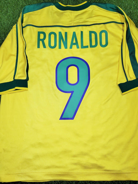 Ronaldo Brazil 1998 WORLD CUP Home Nike Soccer Jersey Shirt M Nike