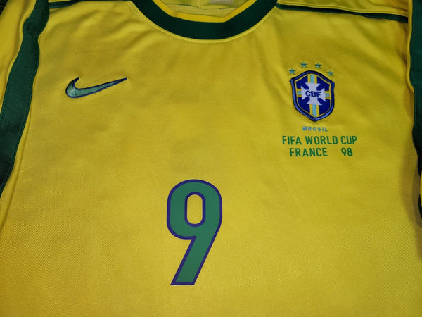 Ronaldo Brazil 1998 WORLD CUP Nike Home Soccer Jersey Shirt XL Nike