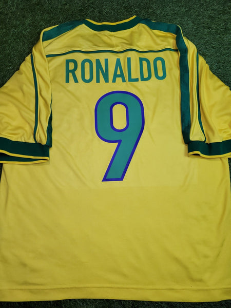 Ronaldo Brazil 1998 WORLD CUP Nike Home Soccer Jersey Shirt XL Nike