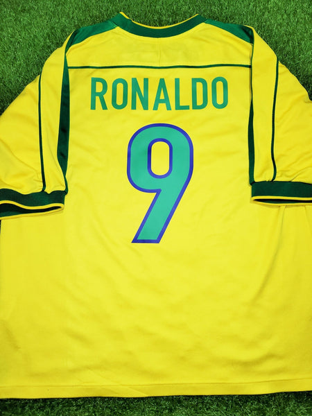 Ronaldo Brazil 1998 WORLD CUP Nike Home Soccer Jersey Shirt XL Nike
