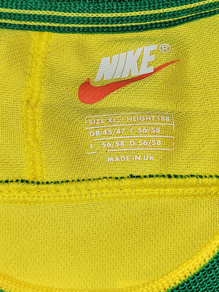 Ronaldo Brazil 1998 WORLD CUP Nike Home Soccer Jersey Shirt XL Nike