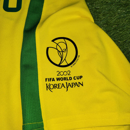 Ronaldo Brazil 2002 WORLD CUP Soccer Home Jersey Shirt L Nike