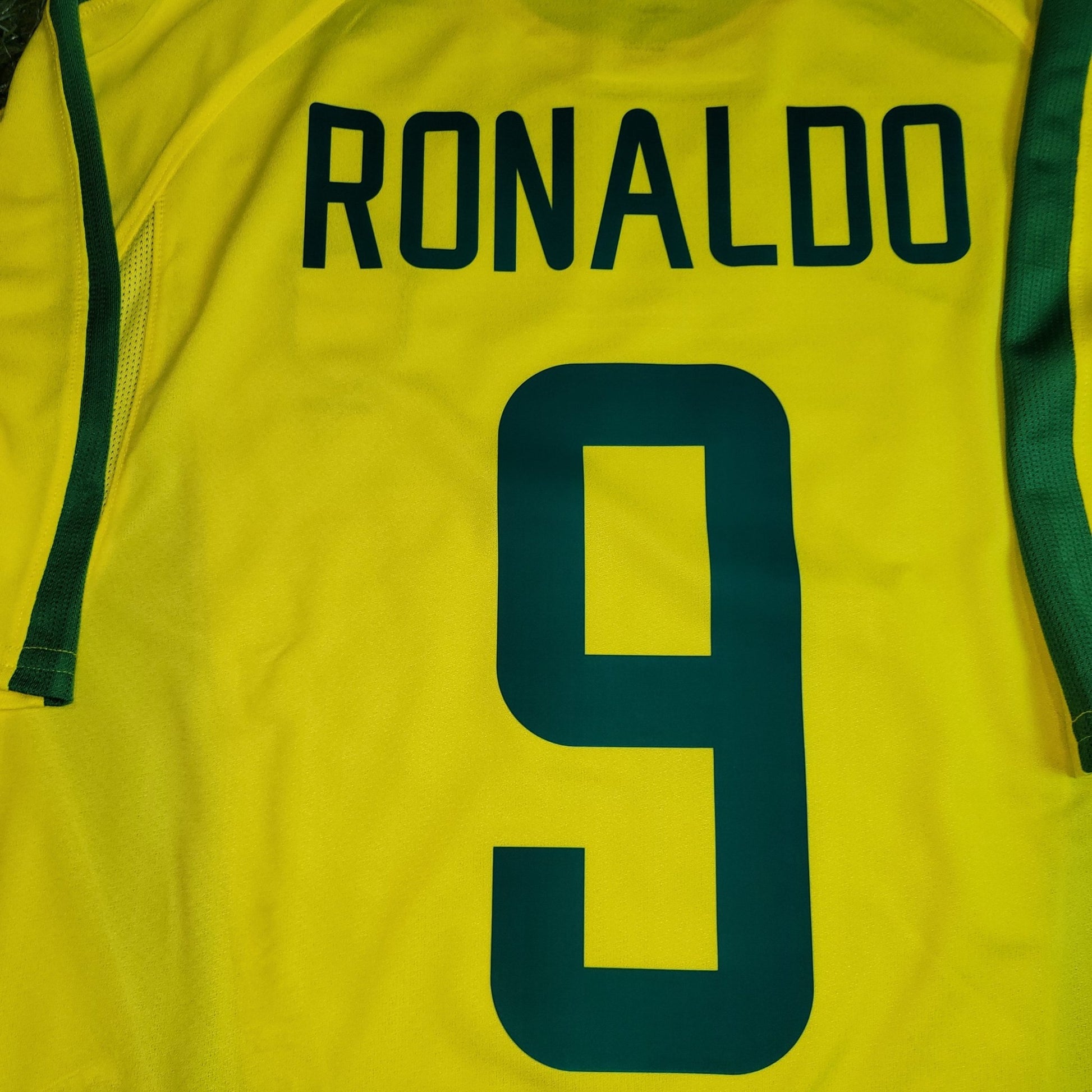 Ronaldo Brazil 2002 WORLD CUP Soccer Home Jersey Shirt L Nike