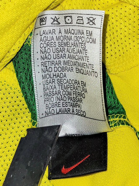 Ronaldo Brazil 2002 WORLD CUP Soccer Home Jersey Shirt XL Nike