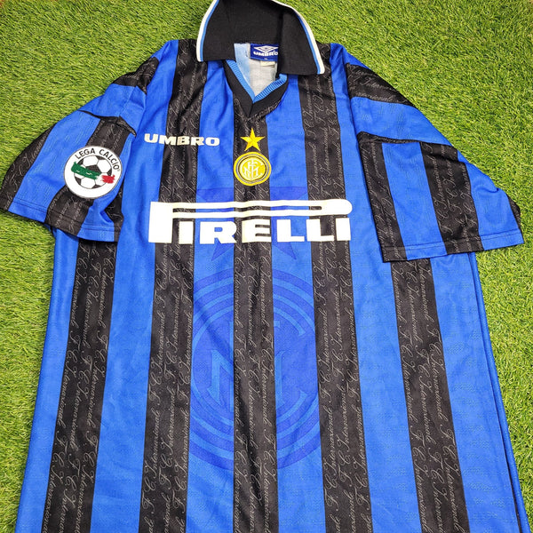 Ronaldo Inter Milan 1997 1998 DEBUT Umbro Home Soccer Jersey Shirt XL Umbro