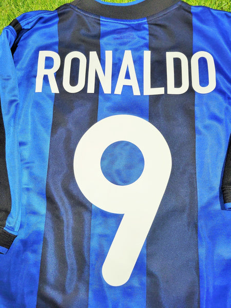 Ronaldo Inter Milan 2000 2001 Home Soccer Jersey Shirt L Nike