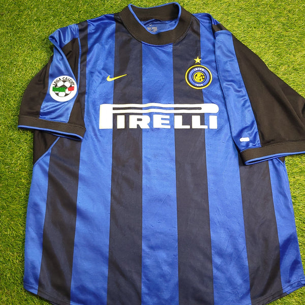 Ronaldo Inter Milan 2000 2001 Home Soccer Jersey Shirt XL Nike