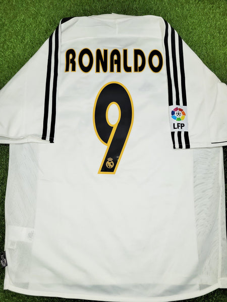 Ronaldo Real Madrid 2003 2004 GALACTICOS Soccer Jersey Shirt M SKU# 021804 Adidas