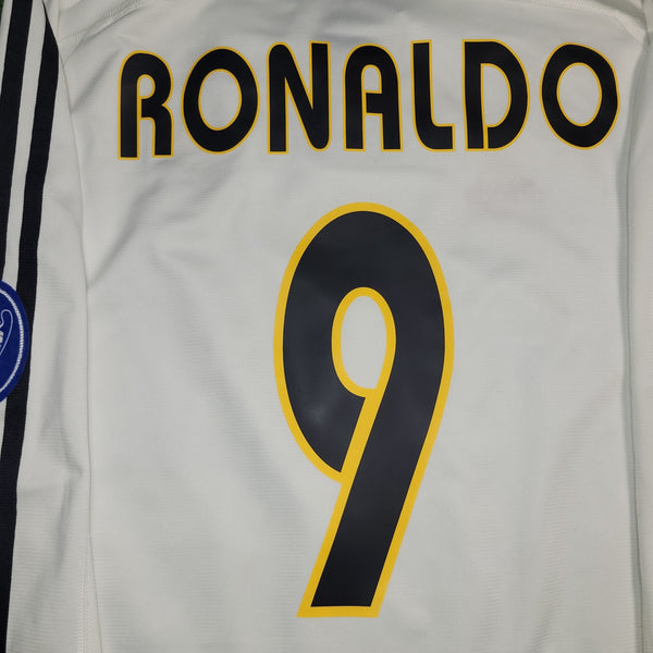 Ronaldo Real Madrid 2003 2004 UEFA Long Sleeve Soccer Jersey Shirt L SKU# 913869 ASR001 Adidas