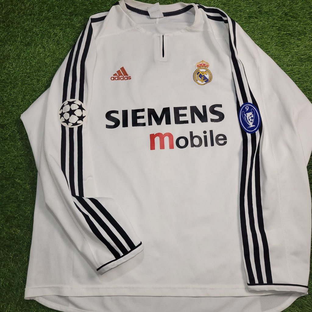 Ronaldo Real Madrid 2003 2004 UEFA Long Sleeve Soccer Jersey