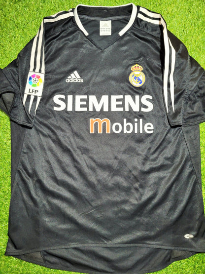 Ronaldo Real Madrid Black Away 2004 2005 Soccer Jersey Shirt M SKU# 367826 Adidas