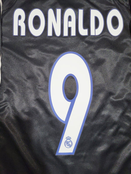 Ronaldo Real Madrid Black Away 2004 2005 Soccer Jersey Shirt M SKU# 367826 Adidas