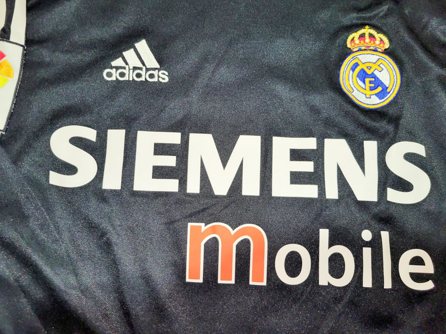 Ronaldo Real Madrid Black Away 2004 2005 Soccer Jersey Shirt M SKU# 367826 Adidas