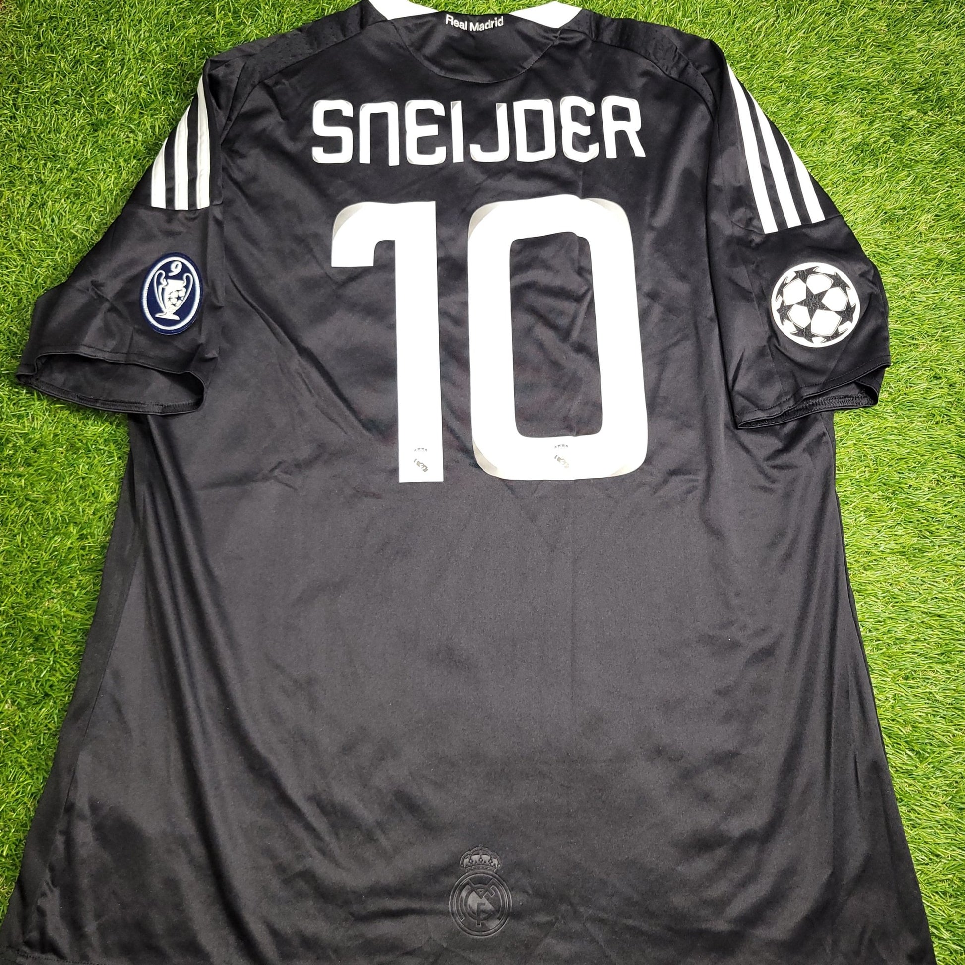 Sneijder Real Madrid 2008 2009 UEFA Third Soccer Jersey Shirt XL SKU 685420 Adidas