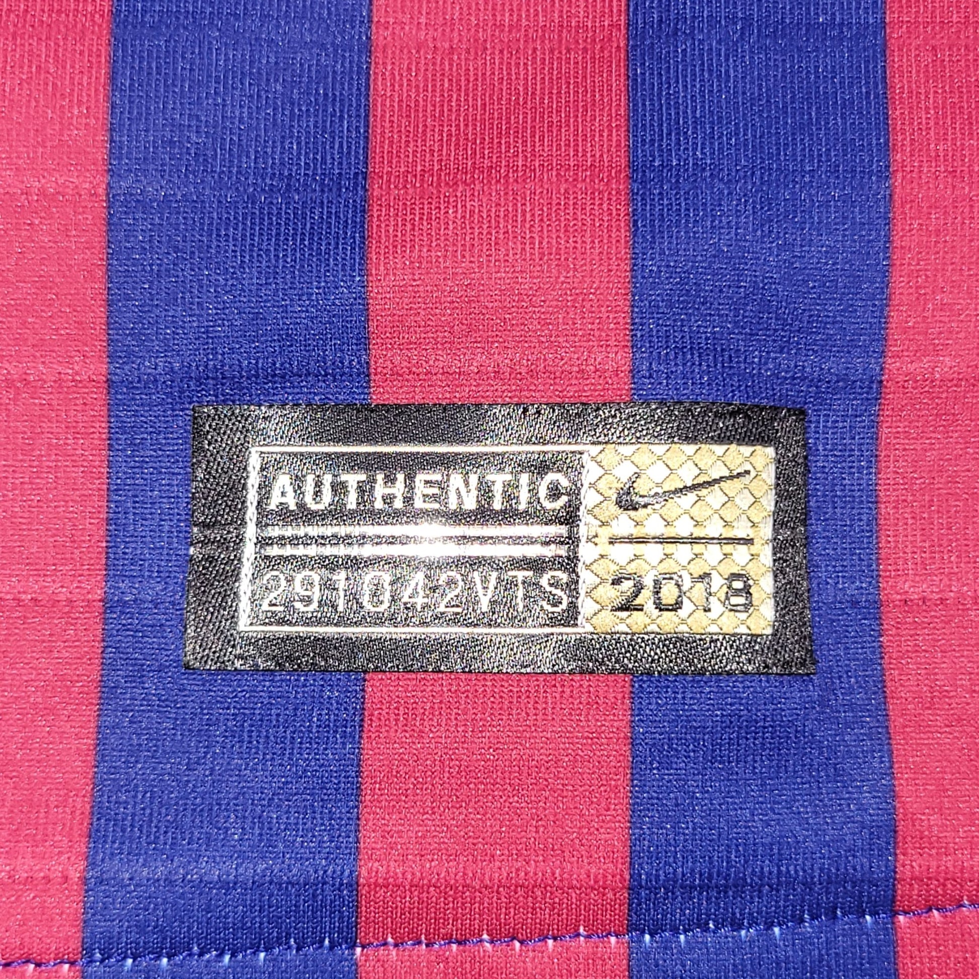 Suarez Barcelona Player Issue Vaporknit 2018 2019 Home Soccer Jersey Shirt M SKU# 894417 - 456 Nike
