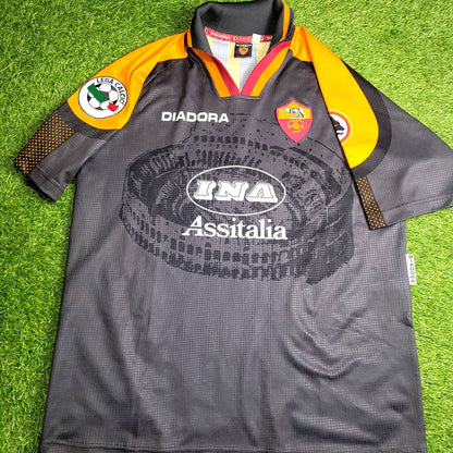 Totti As Roma Diadora 1997 1998 Third Soccer Jersey Shirt M Diadora
