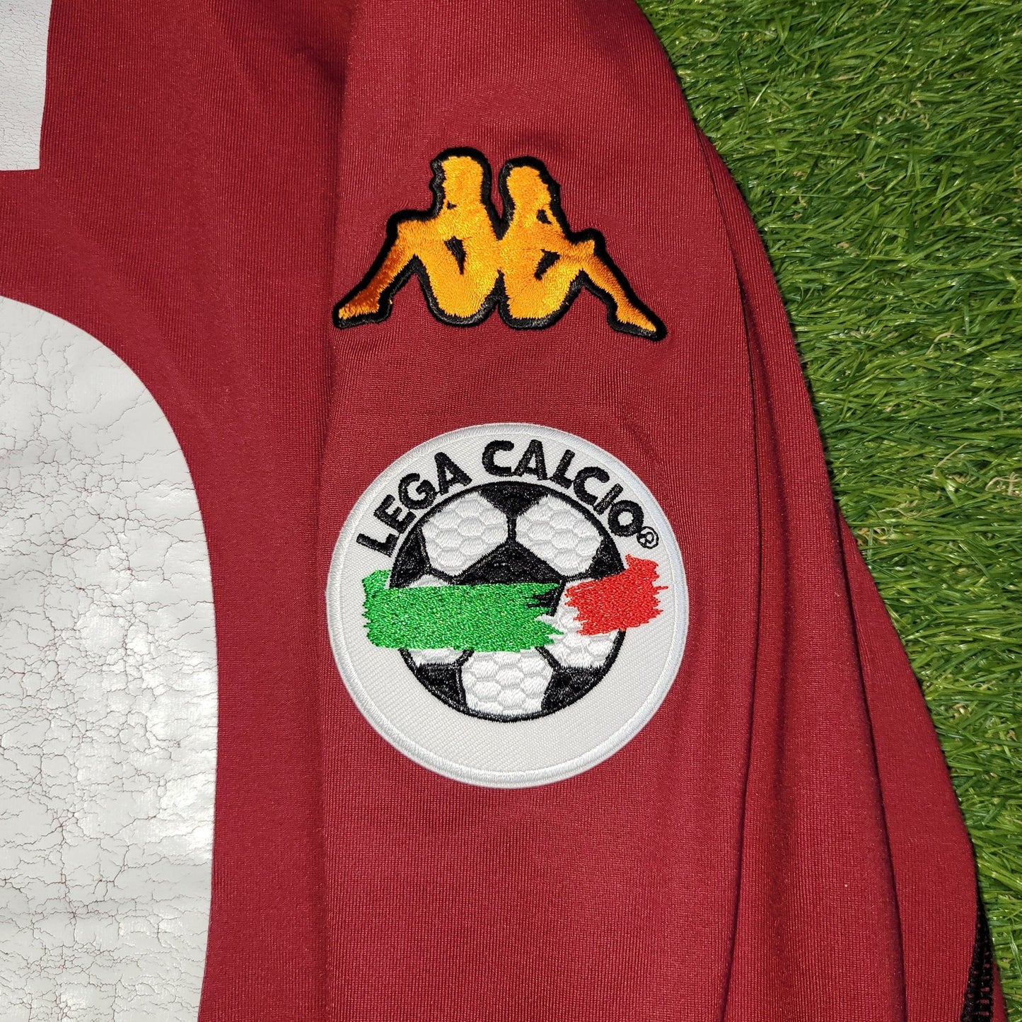 Totti As Roma Kappa 2001 2002 Home Long Sleeve Soccer Jersey Shirt L Kappa