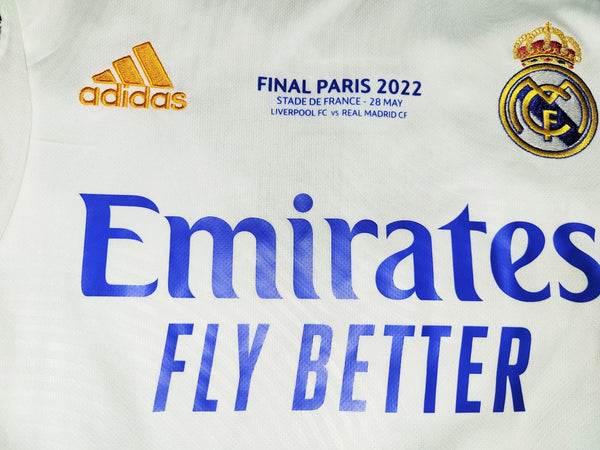 Vinicius Jr Real Madrid 2021 2022 UEFA FINAL Home Soccer Jersey Shirt BNWT L SKU# GQ1359 Adidas