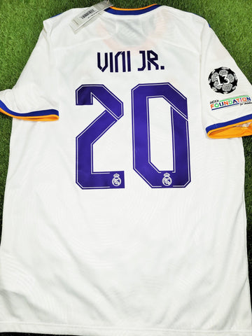 Vinicius Jr Real Madrid 2021 2022 UEFA FINAL Home Soccer Jersey Shirt BNWT L SKU# GQ1359 Adidas