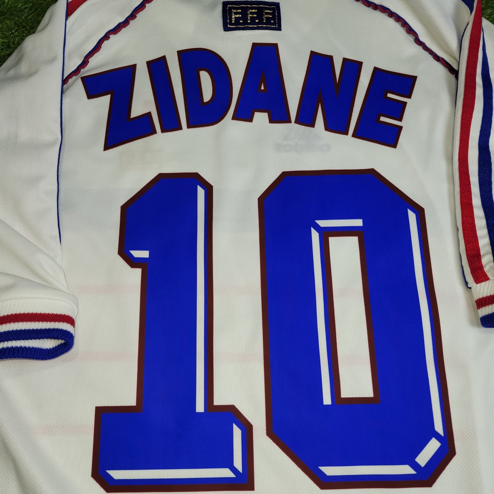 Zidane France 1998 WORLD CUP Away Soccer Jersey L Adidas
