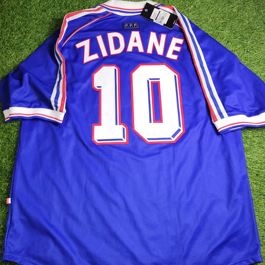 Zidane France 1998 WORLD CUP FINAL Home Soccer Jersey Shirt BNWT XL SKU 693254 Adidas