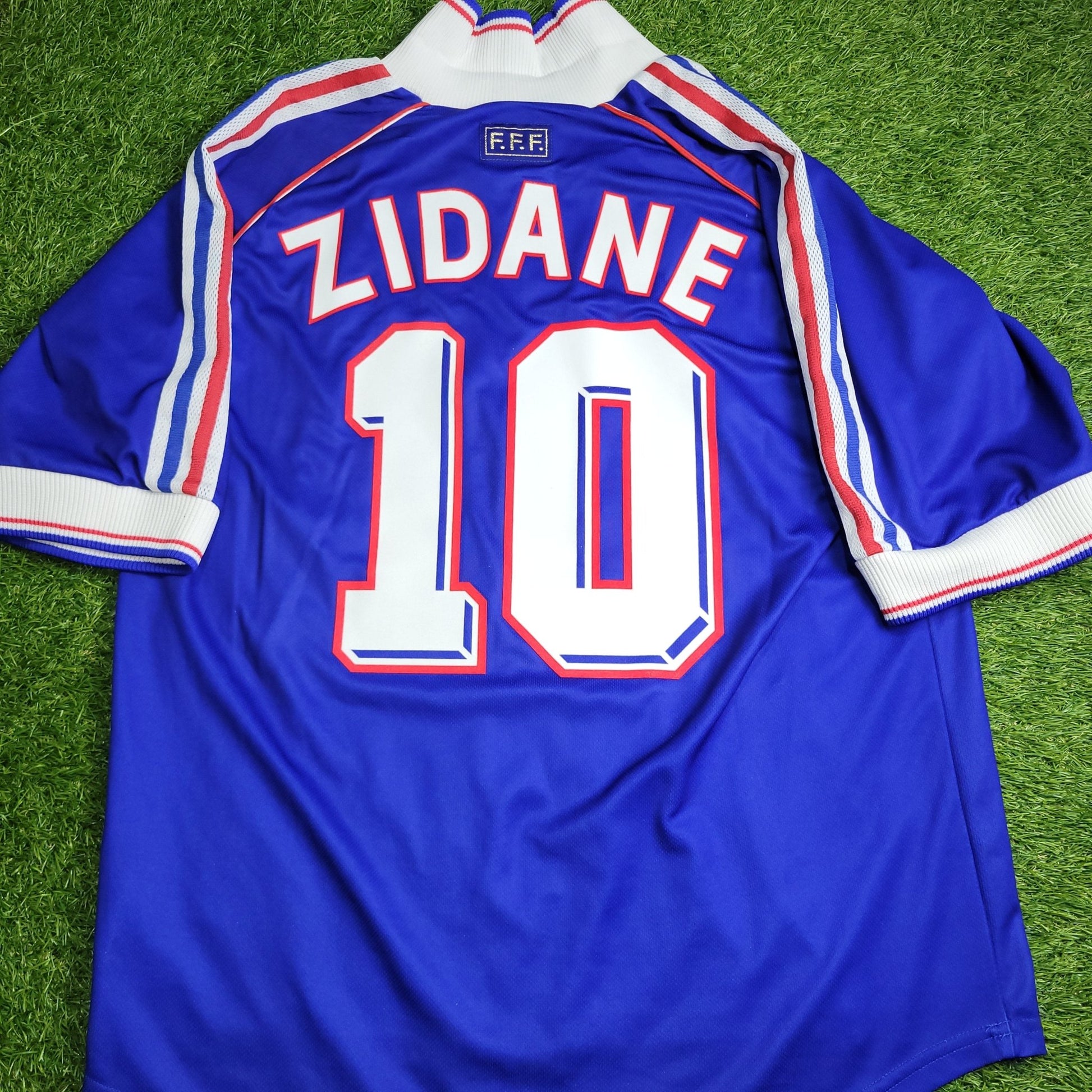 Zidane France 1998 WORLD CUP FINAL Home Soccer Jersey Shirt L SKU 693254 Adidas