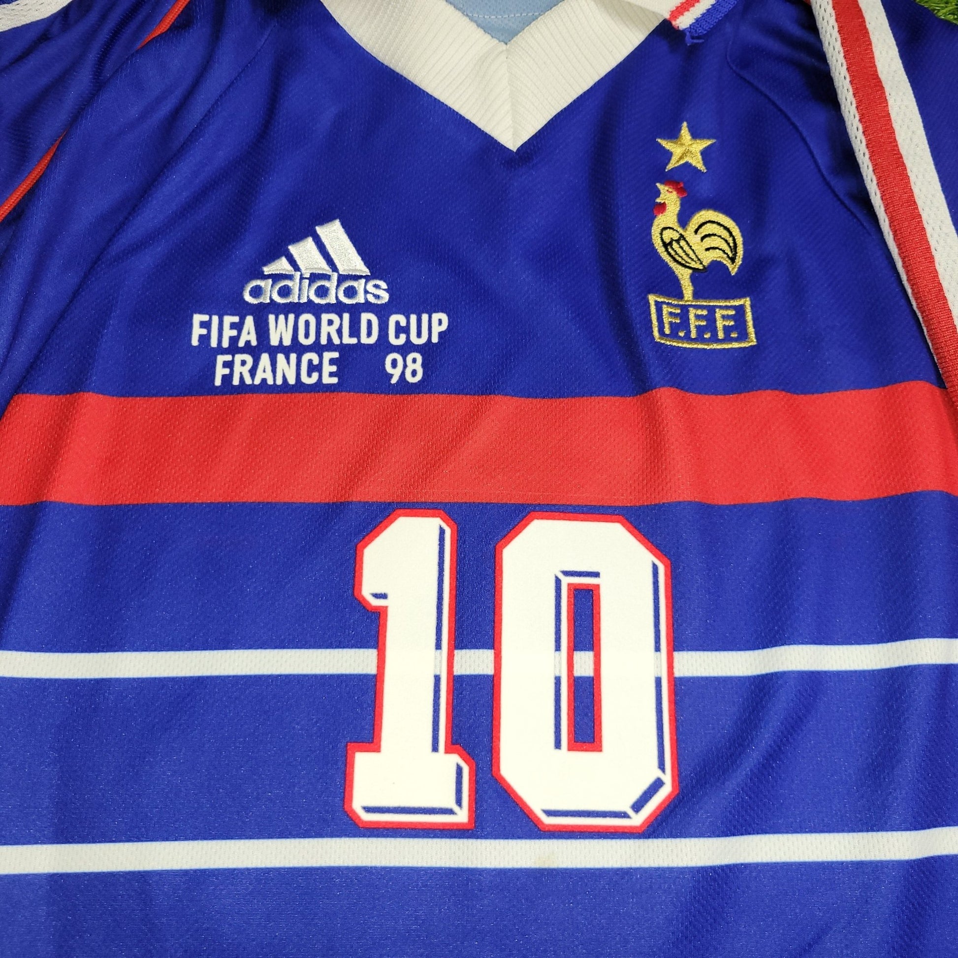 Zidane France 1998 WORLD CUP FINAL Home Soccer Jersey Shirt L SKU 693254 Adidas