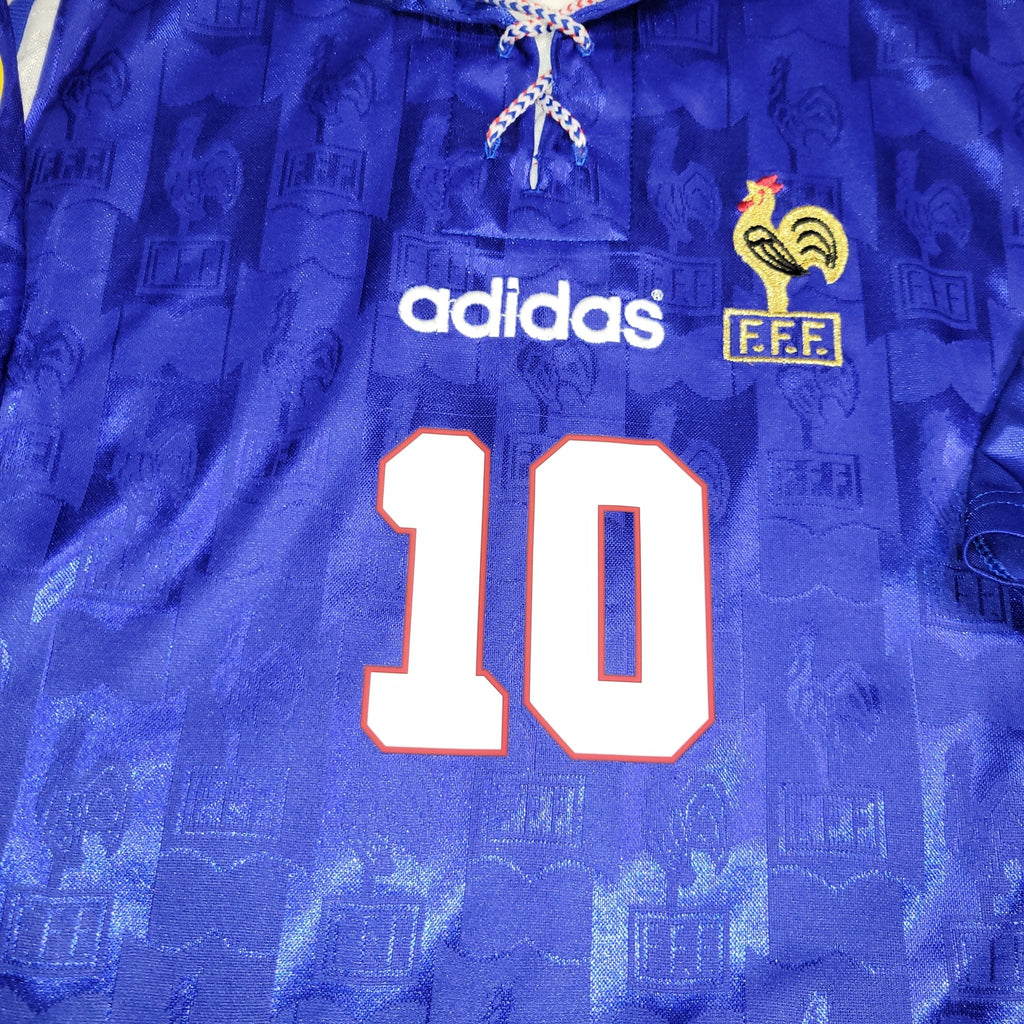 NWT ZIDANE 10 L FRANCE NATIONAL TEAM 1996 Maillot Home Football Shirt  Jersey | eBay